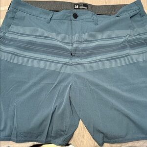 Hurley Men's Blue Striped Phantom Shorts (sz38)